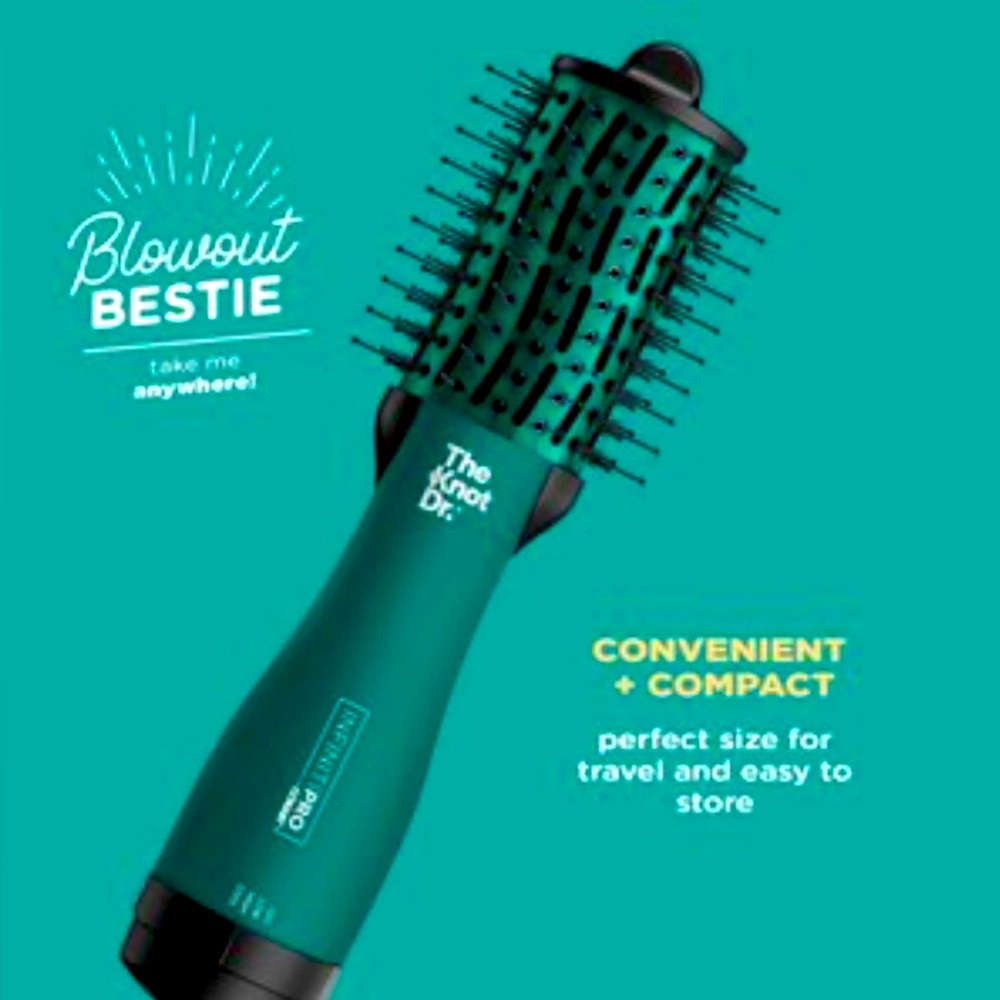 Conair InfinitiPro The Knot Dr. Dryer Brush Emerald Green Limited Ed. Holiday